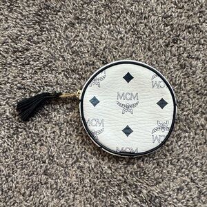 MCM Vintage Visetos Coated Canvas and Leather Coin Pouch